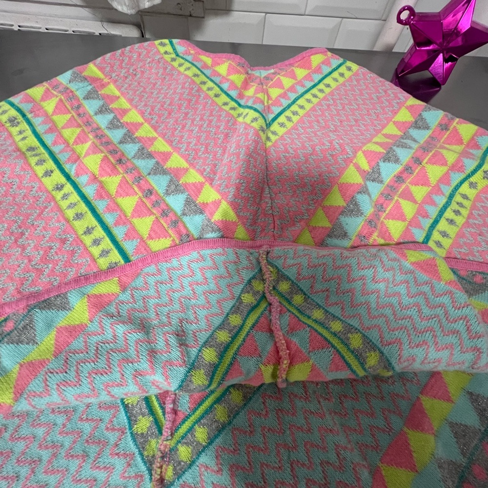 Cat & Jack Pink and Green Geometric Sweater